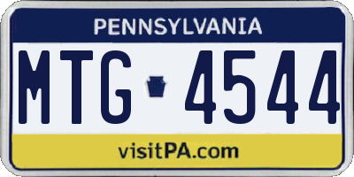 PA license plate MTG4544