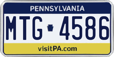 PA license plate MTG4586