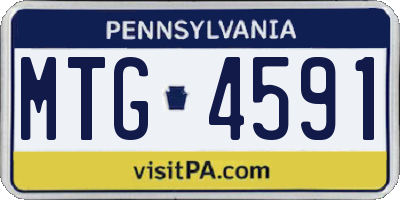 PA license plate MTG4591