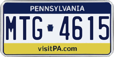 PA license plate MTG4615
