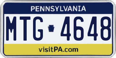 PA license plate MTG4648