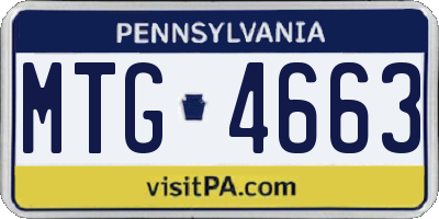 PA license plate MTG4663