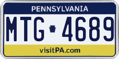 PA license plate MTG4689