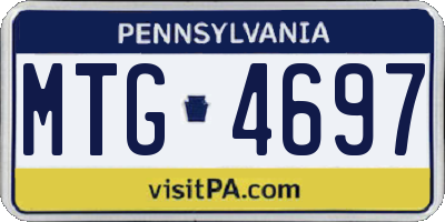 PA license plate MTG4697