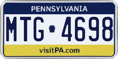PA license plate MTG4698