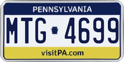 PA license plate MTG4699