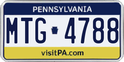 PA license plate MTG4788