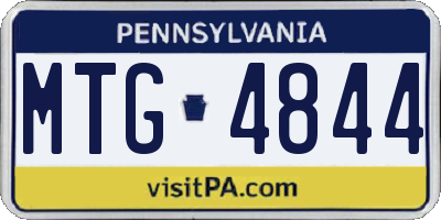 PA license plate MTG4844