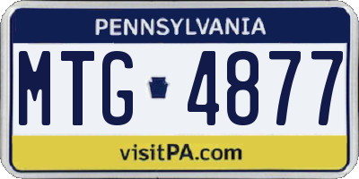 PA license plate MTG4877