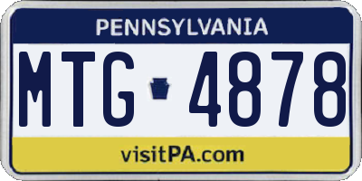PA license plate MTG4878