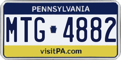 PA license plate MTG4882