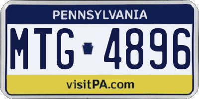 PA license plate MTG4896