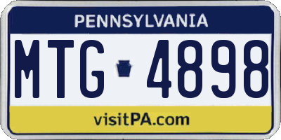 PA license plate MTG4898