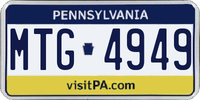 PA license plate MTG4949