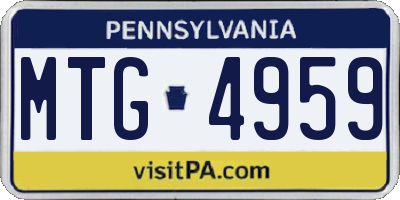 PA license plate MTG4959