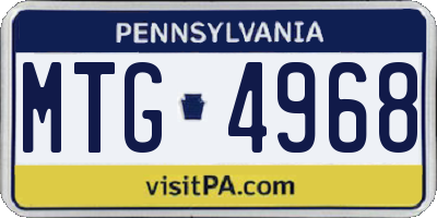 PA license plate MTG4968