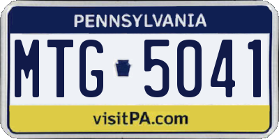 PA license plate MTG5041