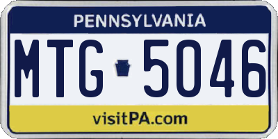 PA license plate MTG5046