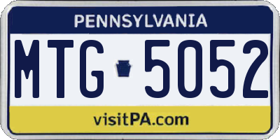 PA license plate MTG5052