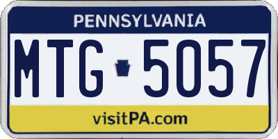 PA license plate MTG5057