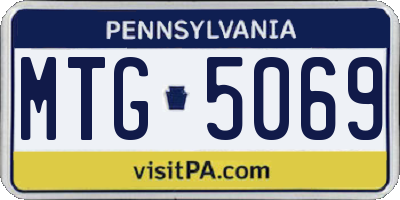 PA license plate MTG5069
