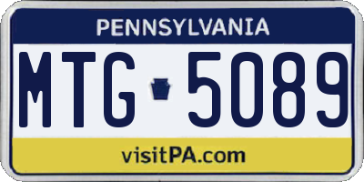 PA license plate MTG5089