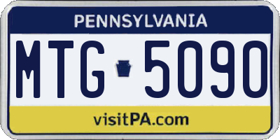 PA license plate MTG5090