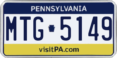 PA license plate MTG5149