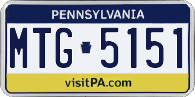 PA license plate MTG5151