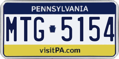 PA license plate MTG5154