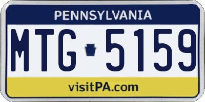 PA license plate MTG5159