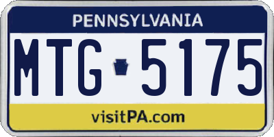 PA license plate MTG5175