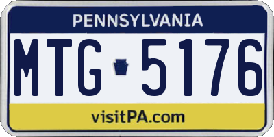 PA license plate MTG5176