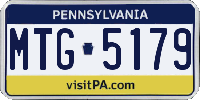 PA license plate MTG5179