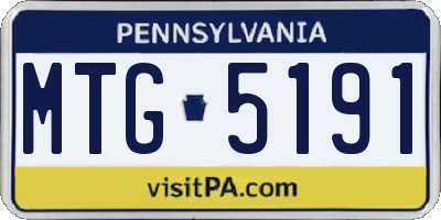 PA license plate MTG5191