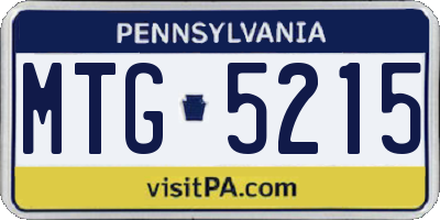 PA license plate MTG5215