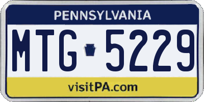 PA license plate MTG5229
