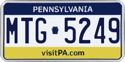 PA license plate MTG5249