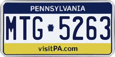 PA license plate MTG5263