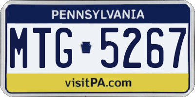 PA license plate MTG5267