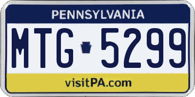 PA license plate MTG5299