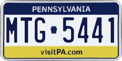 PA license plate MTG5441