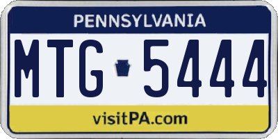PA license plate MTG5444