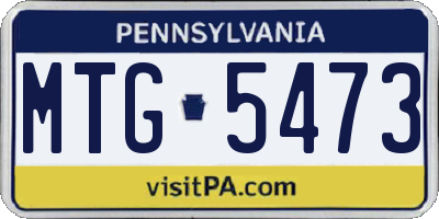 PA license plate MTG5473