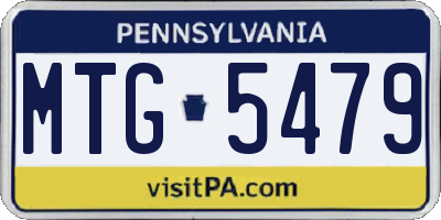 PA license plate MTG5479