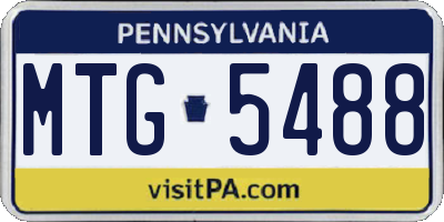 PA license plate MTG5488