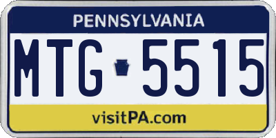 PA license plate MTG5515