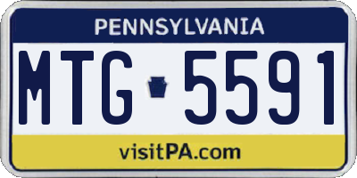 PA license plate MTG5591