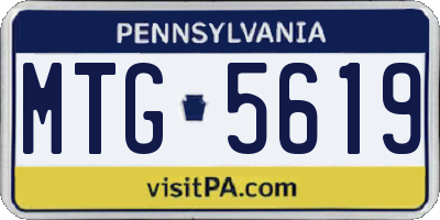 PA license plate MTG5619