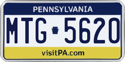 PA license plate MTG5620